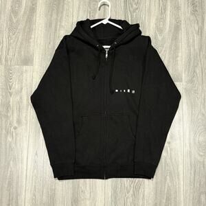 Travis Scott Hoodie Mens M Black Eagle Graphic Zip Up Birds Eye View Streetwear